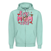 Seafoam best mom ever Zipper Hoodie - MaliasSmallBusiness