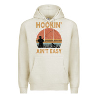 Oatmeal Heather Hookin Ain t Easy Fishing Premium Hoodie - Bettercallsaul