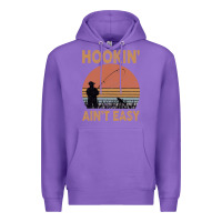 Purple Hookin Ain t Easy Fishing Premium Hoodie - Bettercallsaul