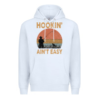 Hookin Ain T Easy Fishing Premium Hoodie | Teevron