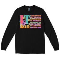 Black it is okay to Long Sleeve Tee - JahusDesignShop