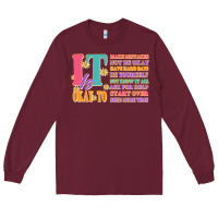 Burgundy it is okay to Long Sleeve Tee - JahusDesignShop