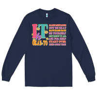 Navy it is okay to Long Sleeve Tee - JahusDesignShop