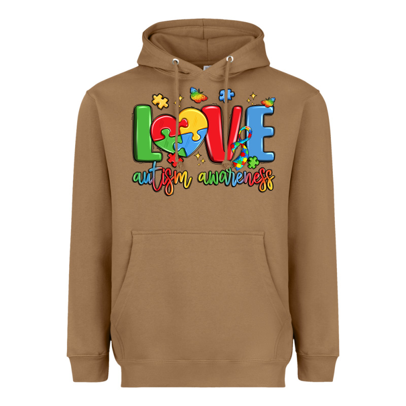 Love Autism Awareness Heavyweight Hoodie by LillyAllenDesigns | Teevron