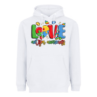 White love autism awareness Heavyweight Hoodie - LillyAllenDesigns