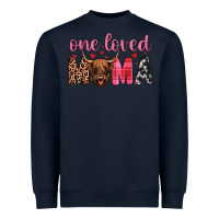 Navy highland cow one loved mama Heavyweight Sweatshirt - JahusDesignShop