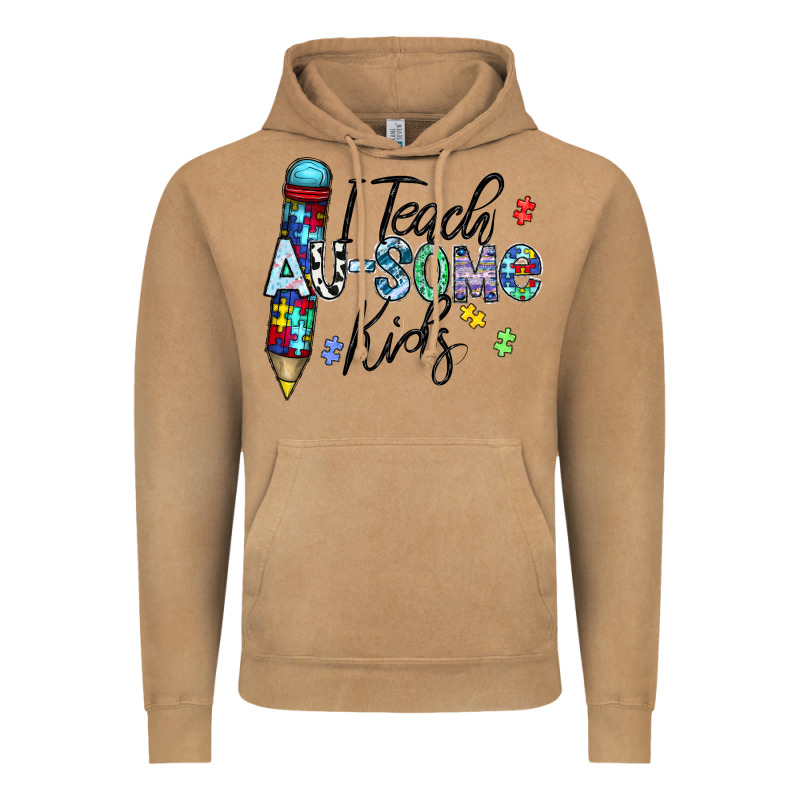 I Teach Au Some Kids Vintage Hoodie by CowhideDigitalArt | Teevron