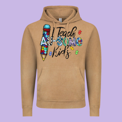 I Teach Au Some Kids Vintage Hoodie Designed By Cowhidedigitalart
