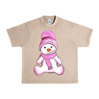 French Oak winter pink snowman and hat Urban Heavy Tee - AdoDesignShop