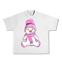 Lunar Rock winter pink snowman and hat Urban Heavy Tee - AdoDesignShop