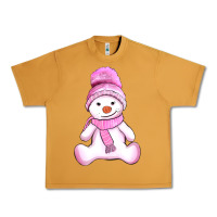 Peanut Butter winter pink snowman and hat Urban Heavy Tee - AdoDesignShop