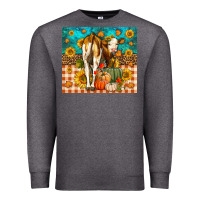 Charcoal Heather Western Fall Heifer Premium Sweatshirt - LillyAllenDesigns