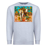 Heather Grey Western Fall Heifer Premium Sweatshirt - LillyAllenDesigns