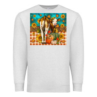 Oatmeal Heather Western Fall Heifer Premium Sweatshirt - LillyAllenDesigns