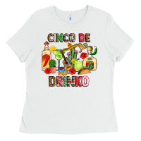 White cinco de drinko Ladies Tee - JahusDesignShop