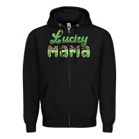 Black lucky mama Zipper Hoodie - MaliasSmallBusiness