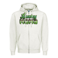 Oatmeal Heather lucky mama Zipper Hoodie - MaliasSmallBusiness