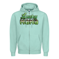 Seafoam lucky mama Zipper Hoodie - MaliasSmallBusiness