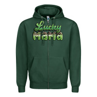 Sports Green lucky mama Zipper Hoodie - MaliasSmallBusiness