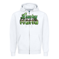 White lucky mama Zipper Hoodie - MaliasSmallBusiness