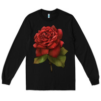 Black Oklahoma Rose Illustrations Long Sleeve Tee - LillyAllenDesigns