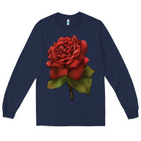 Navy Oklahoma Rose Illustrations Long Sleeve Tee - LillyAllenDesigns