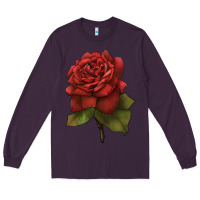 Plum Oklahoma Rose Illustrations Long Sleeve Tee - LillyAllenDesigns