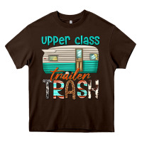 Chocolate Brown upper class trailer trash Heavy Core Tee - texasbilliewilder