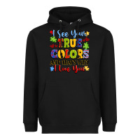 Black colorful love message Heavyweight Hoodie - LillyAllenDesigns