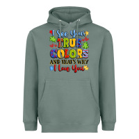 Sage colorful love message Heavyweight Hoodie - LillyAllenDesigns