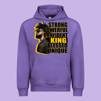 Strong Powerful Confident King Blessed Unique Urban Hoodie Designed By Cowgirlartshop