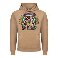 Vintage Coffee in a world where you can be anything be kind Vintage Hoodie - CowhideDigitalArt