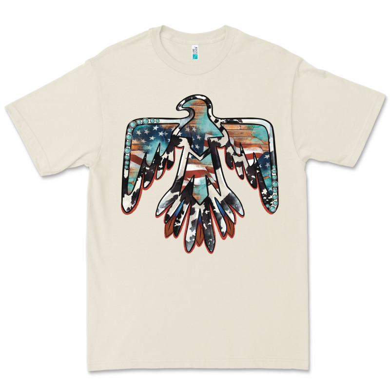 American Flag Thunderbird Premium Tee by BarkalooDesign | Teevron