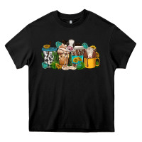 Black western cow coffee cup Heavy Core Tee - texasbilliewilder