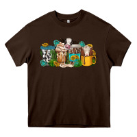 Chocolate Brown western cow coffee cup Heavy Core Tee - texasbilliewilder