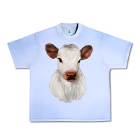 Grape Ice White Cute Calf Urban Heavy Tee - JahusDesignShop