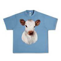 Pebble Blue White Cute Calf Urban Heavy Tee - JahusDesignShop