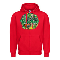 Red one lucky teacher Zipper Hoodie - MaliasSmallBusiness