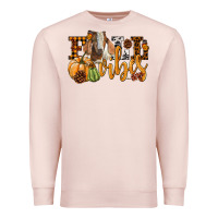 Pale Pink Fall Vibes Boer Goat Premium Sweatshirt - LillyAllenDesigns