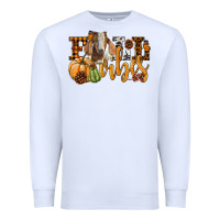 White Fall Vibes Boer Goat Premium Sweatshirt - LillyAllenDesigns