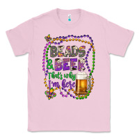 Bubblegum Pink beads & beer that's why i'm here Classic Tee - Artiststas