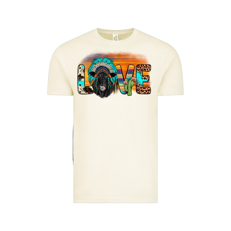 Love Black Angus Indian Headdress Vintage Tee by JahusDesignShop | Teevron