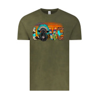 Vintage Olive love black angus indian headdress Vintage Tee - JahusDesignShop