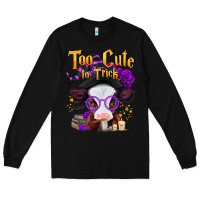 Black too cute to trick halloween baby calf Long Sleeve Tee - Jasminsmagicworld