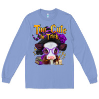 Colony Blue too cute to trick halloween baby calf Long Sleeve Tee - Jasminsmagicworld
