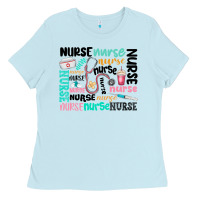 Baby Blue nurse Ladies Tee - MaliasSmallBusiness