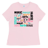 Bubblegum Pink nurse Ladies Tee - MaliasSmallBusiness