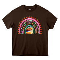 Chocolate Brown teacher pen apple books rainbow Heavy Core Tee - Artiststas