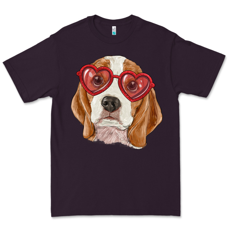 Beagle With Love Glasses Premium Tee by RanaPortraitStore | Teevron