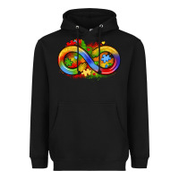 Black infinity symbol autism Heavyweight Hoodie - LillyAllenDesigns